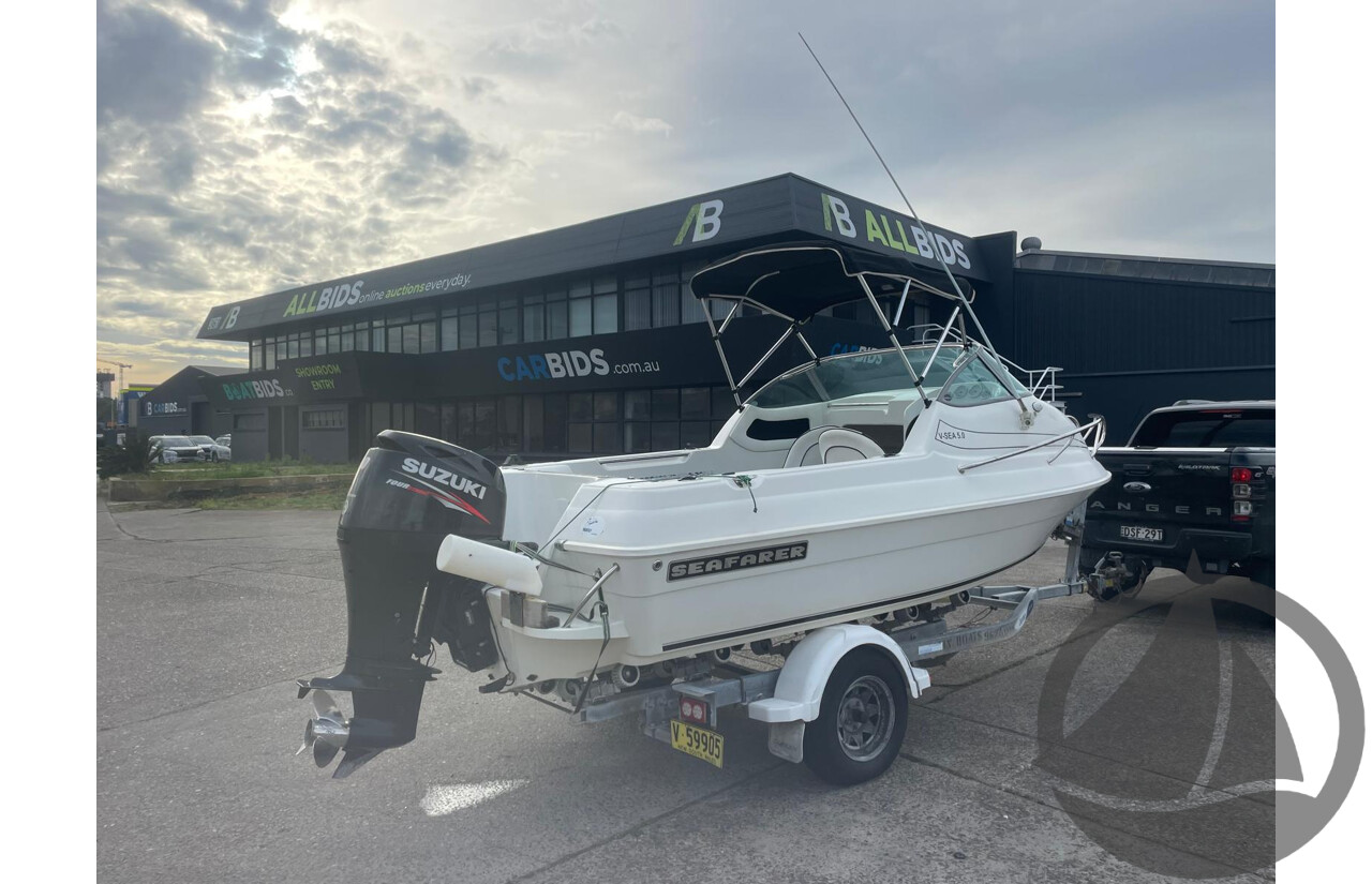 NO RESERVE PRE-LOVED - 2008 Seafarer 5.0 V-Sea, 90hp Suzuki 4 Stroke
