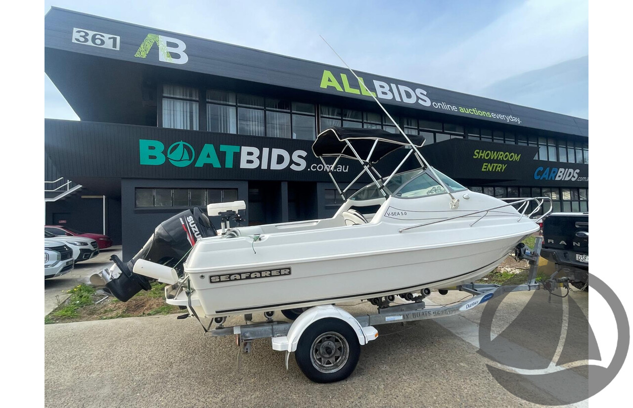 NO RESERVE PRE-LOVED - 2008 Seafarer 5.0 V-Sea, 90hp Suzuki 4 Stroke