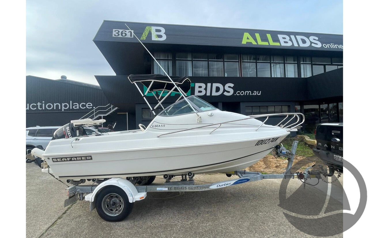 NO RESERVE PRE-LOVED - 2008 Seafarer 5.0 V-Sea, 90hp Suzuki 4 Stroke