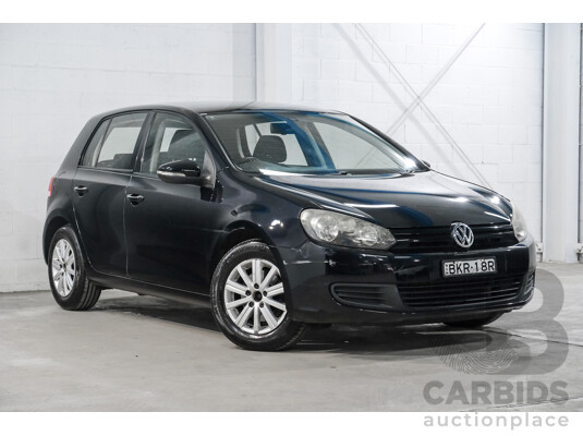 07/2009 Volkswagen Golf 90 TSI Trendline 1K 6TH GEN 5d Hatchback Black 1.4L