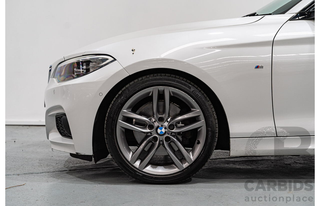 7/2016 BMW 220d M Sport F22 MY16 2d Coupe Mineral White Metallic Turbo 2.0L