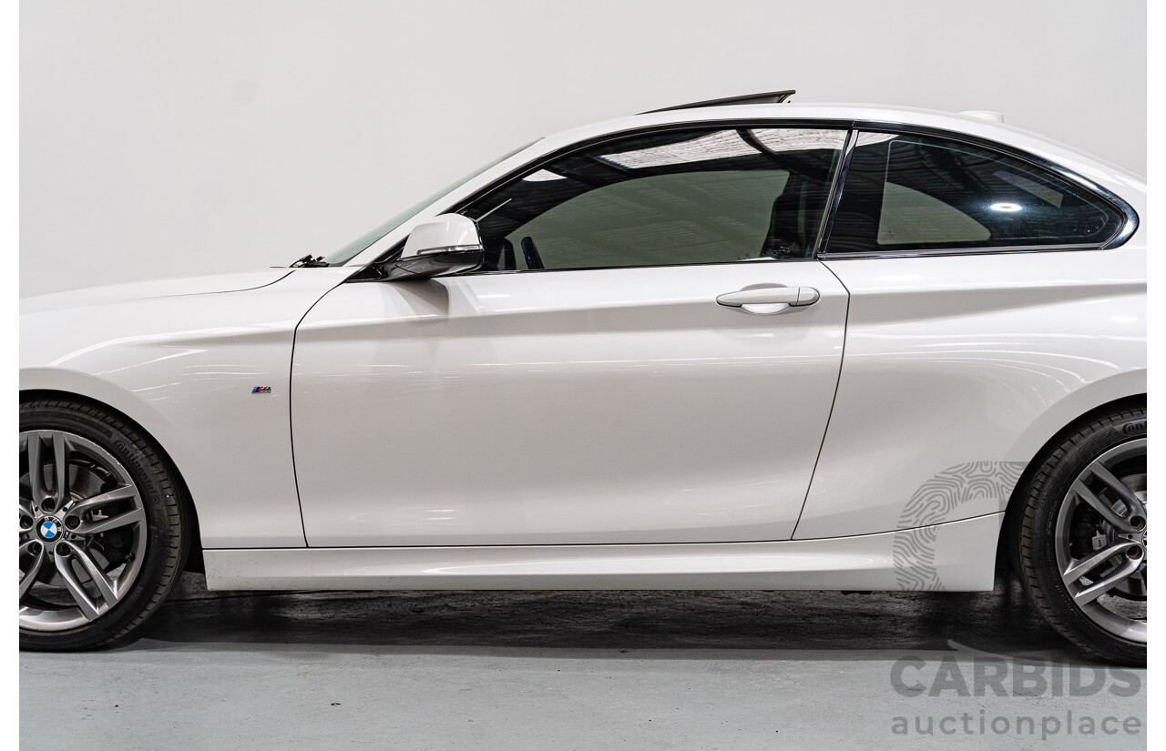 7/2016 BMW 220d M Sport F22 MY16 2d Coupe Mineral White Metallic Turbo 2.0L