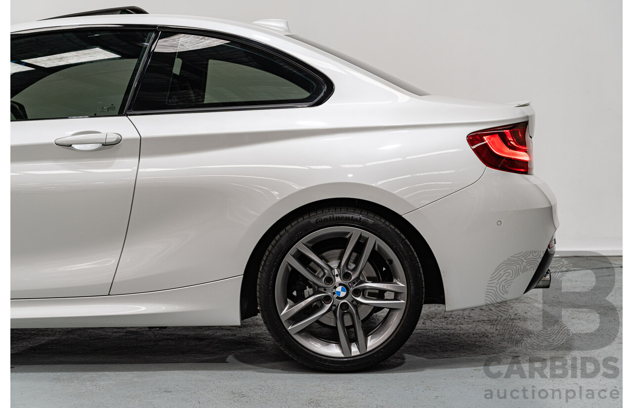 7/2016 BMW 220d M Sport F22 MY16 2d Coupe Mineral White Metallic Turbo 2.0L