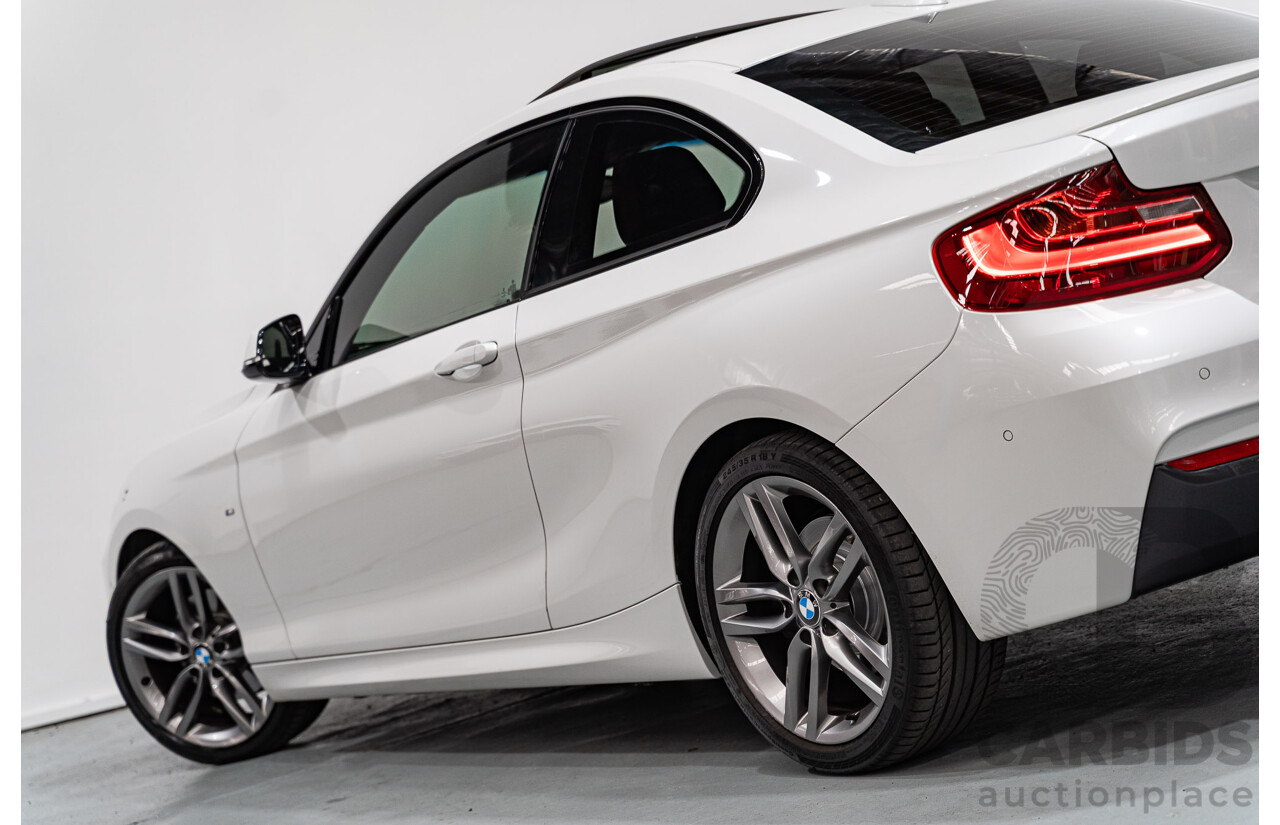 7/2016 BMW 220d M Sport F22 MY16 2d Coupe Mineral White Metallic Turbo 2.0L