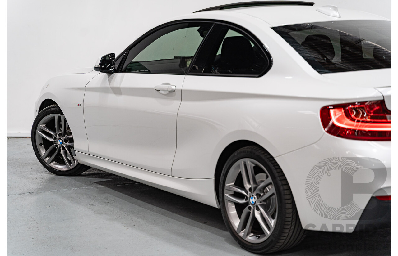 7/2016 BMW 220d M Sport F22 MY16 2d Coupe Mineral White Metallic Turbo 2.0L