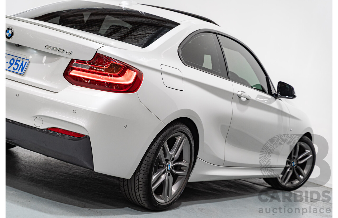 7/2016 BMW 220d M Sport F22 MY16 2d Coupe Mineral White Metallic Turbo 2.0L