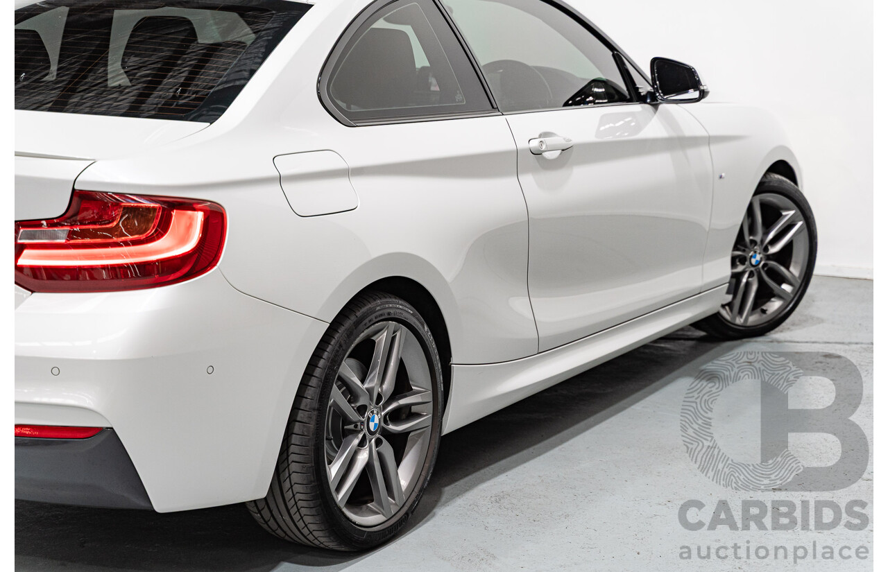 7/2016 BMW 220d M Sport F22 MY16 2d Coupe Mineral White Metallic Turbo 2.0L