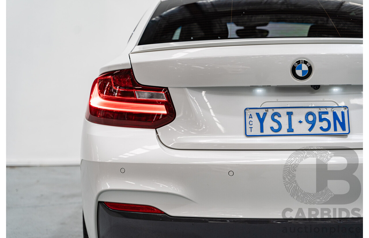 7/2016 BMW 220d M Sport F22 MY16 2d Coupe Mineral White Metallic Turbo 2.0L
