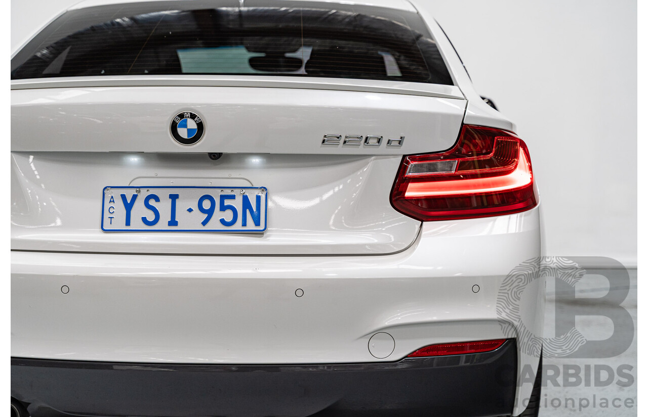 7/2016 BMW 220d M Sport F22 MY16 2d Coupe Mineral White Metallic Turbo 2.0L