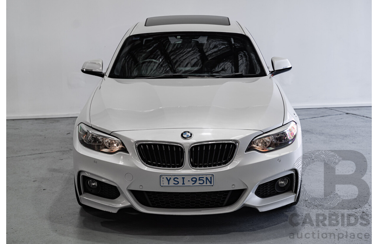 7/2016 BMW 220d M Sport F22 MY16 2d Coupe Mineral White Metallic Turbo 2.0L