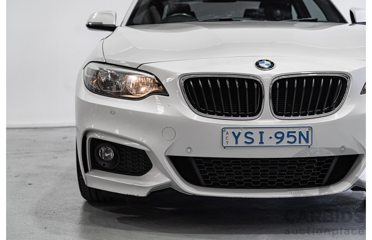 7/2016 BMW 220d M Sport F22 MY16 2d Coupe Mineral White Metallic Turbo 2.0L