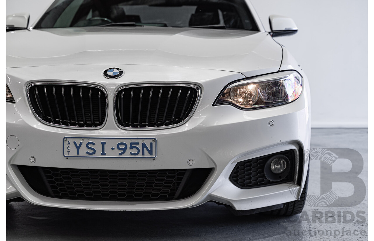 7/2016 BMW 220d M Sport F22 MY16 2d Coupe Mineral White Metallic Turbo 2.0L