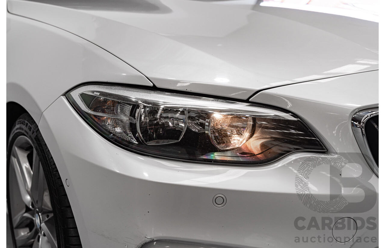 7/2016 BMW 220d M Sport F22 MY16 2d Coupe Mineral White Metallic Turbo 2.0L