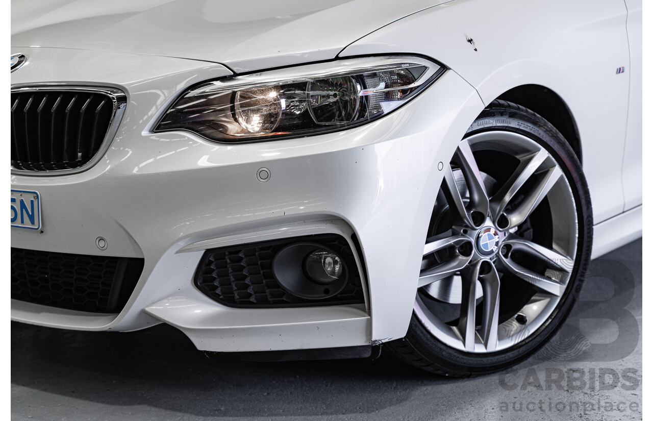7/2016 BMW 220d M Sport F22 MY16 2d Coupe Mineral White Metallic Turbo 2.0L