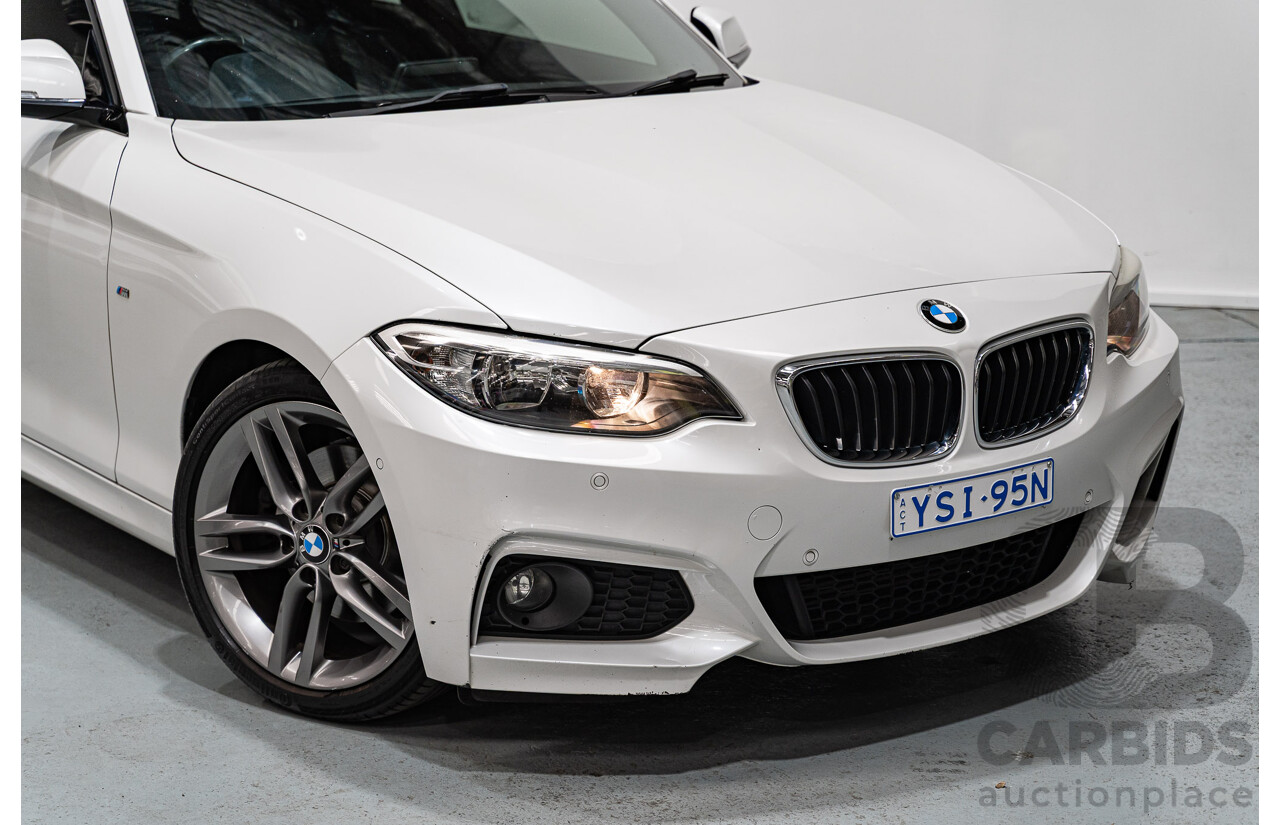 7/2016 BMW 220d M Sport F22 MY16 2d Coupe Mineral White Metallic Turbo 2.0L