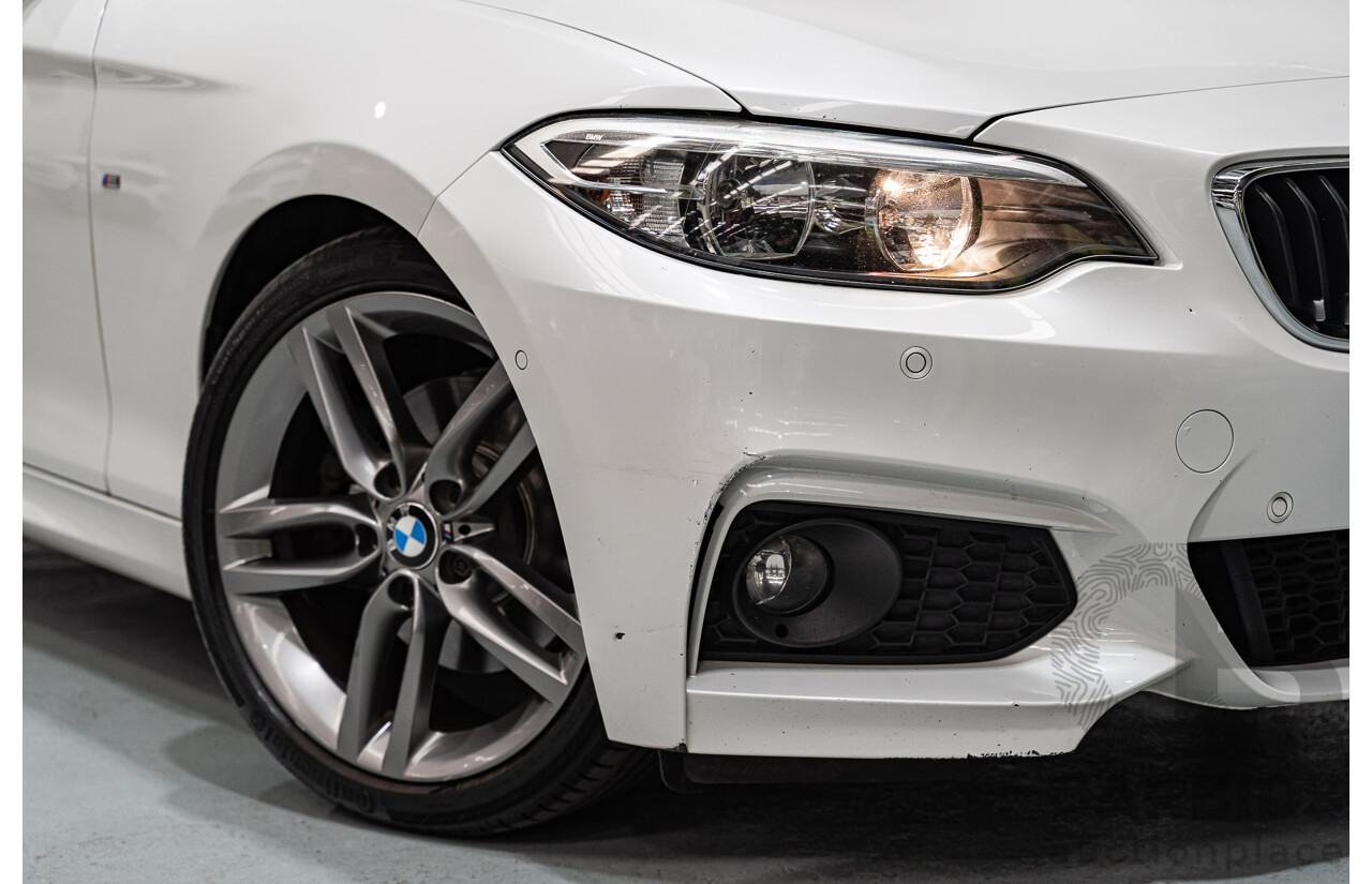 7/2016 BMW 220d M Sport F22 MY16 2d Coupe Mineral White Metallic Turbo 2.0L