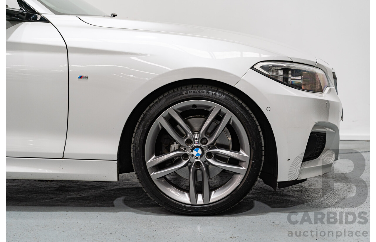 7/2016 BMW 220d M Sport F22 MY16 2d Coupe Mineral White Metallic Turbo 2.0L