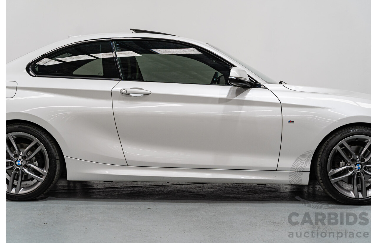 7/2016 BMW 220d M Sport F22 MY16 2d Coupe Mineral White Metallic Turbo 2.0L