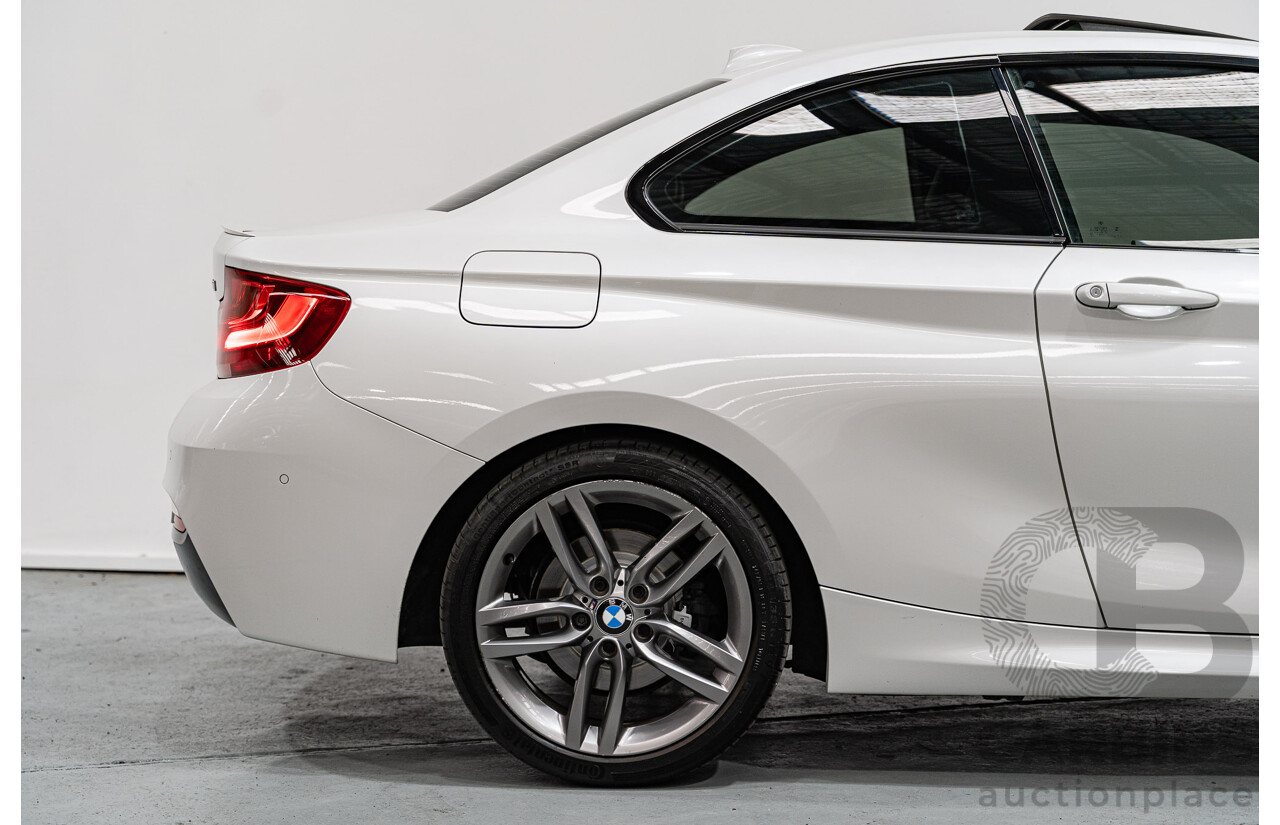 7/2016 BMW 220d M Sport F22 MY16 2d Coupe Mineral White Metallic Turbo 2.0L