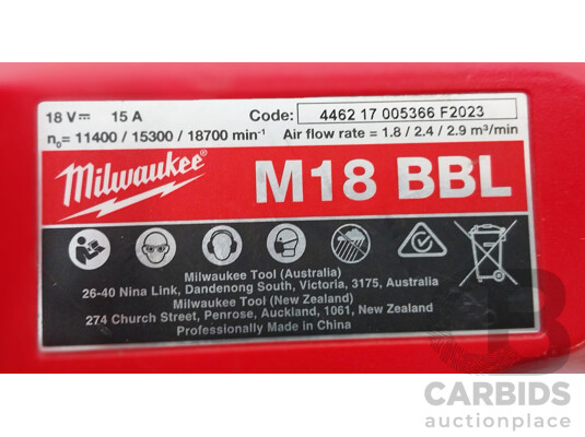 Milwaukee M18BBL Compact Blower