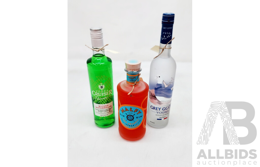 Lot of Three Assorted Alcohol