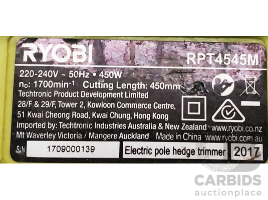 Ryobi RPT4545M Hedge Trimmer