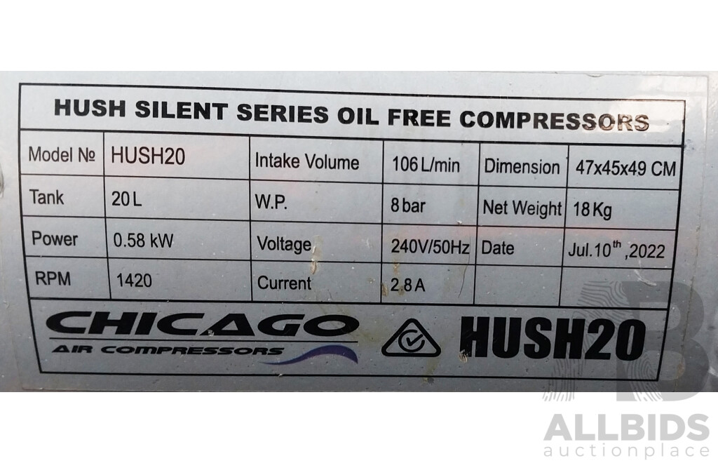 Chicago Air Compressor Hush20 Alloy