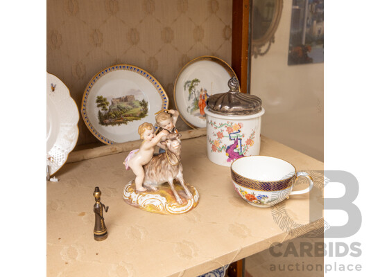 Collection of Meissen Ceramics Including Cabinet Plates & Figurines