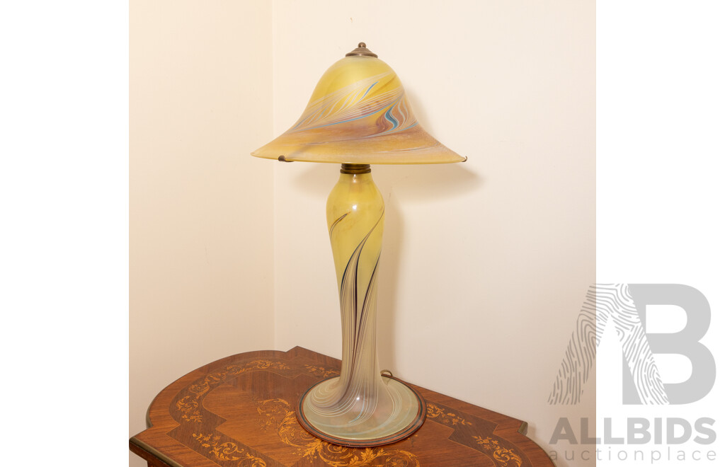 Roger Robinson Studio Art Glass Table Lamp