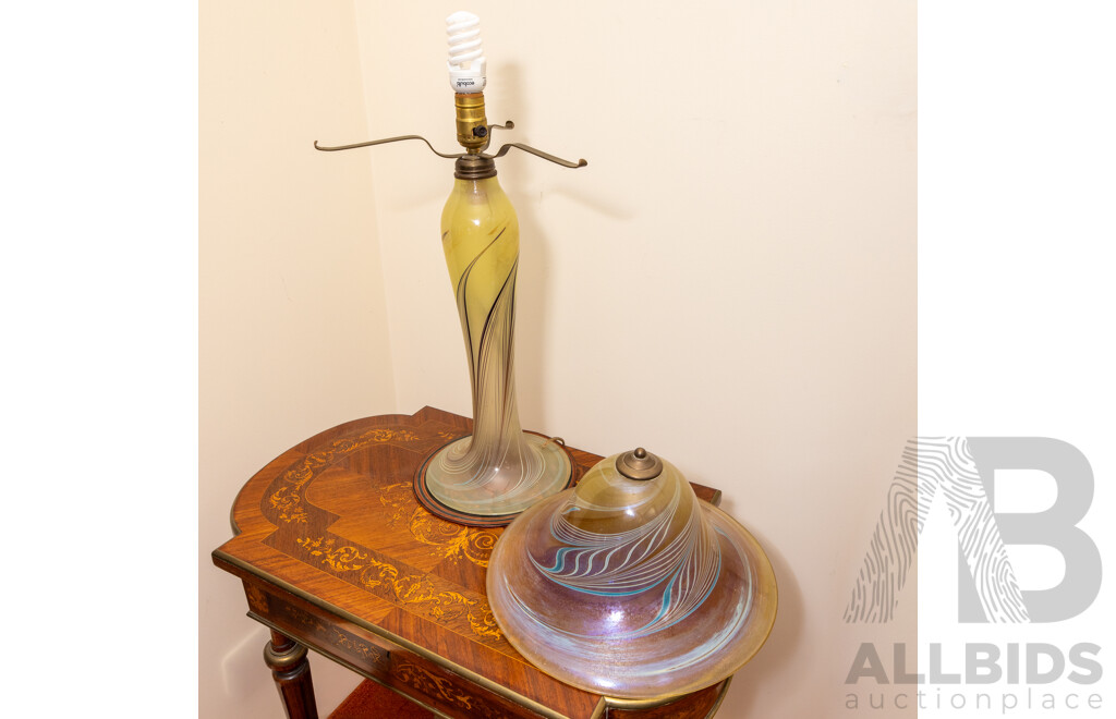 Roger Robinson Studio Art Glass Table Lamp