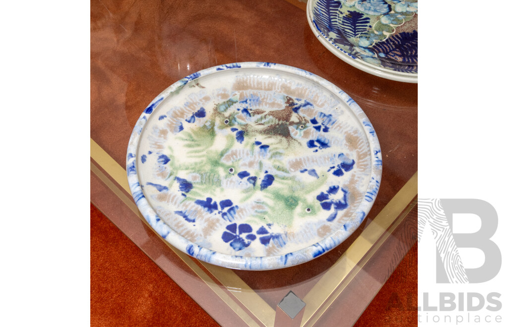 Pair of Unmatched Michael Pugh Studio Pottery Platters