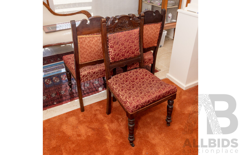 Set of Three Edwardian Mahogany Dining Chairs