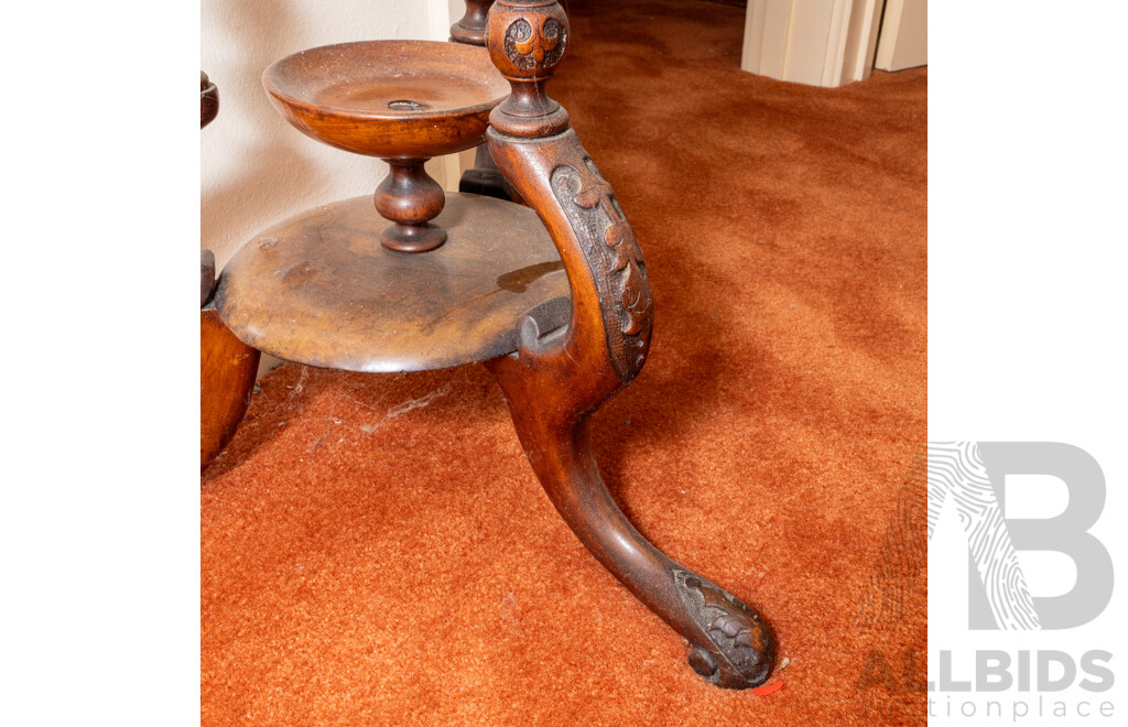 Good Victorian Burr Walnut Jardinier Stand