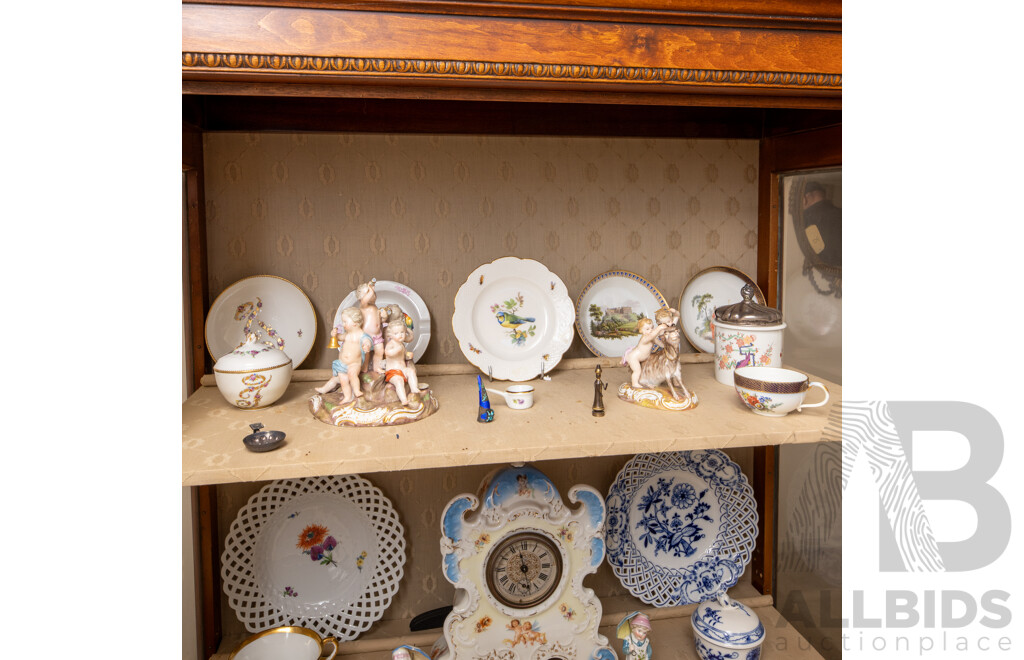 Collection of Meissen Ceramics Including Cabinet Plates & Figurines