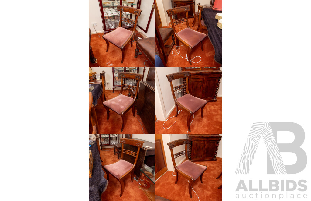 Set of Six Early Victorian Mahogany Dining Chairs