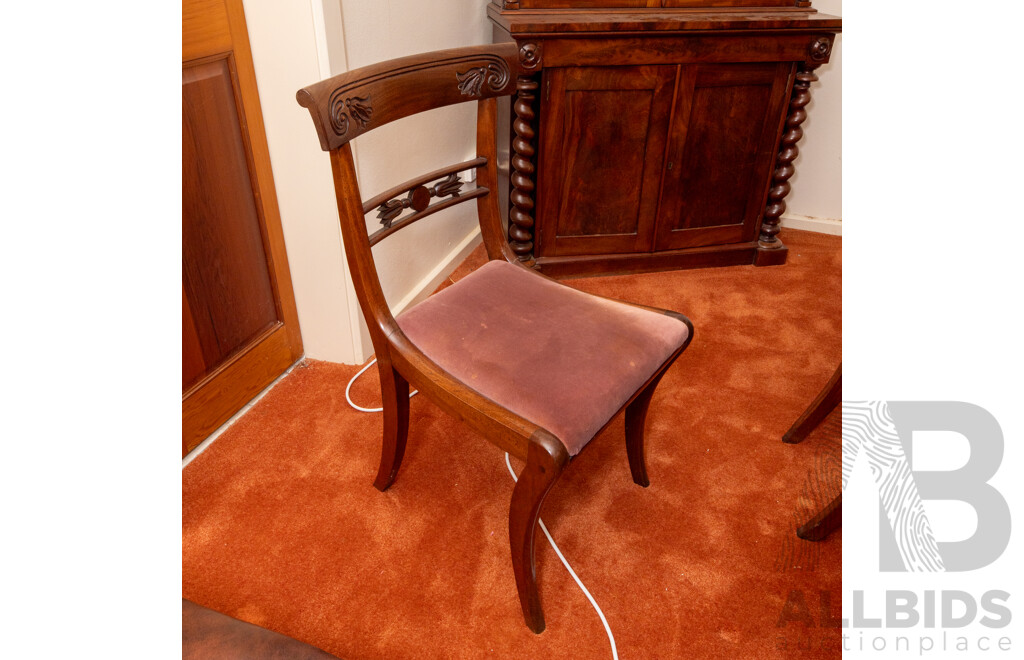 Set of Six Early Victorian Mahogany Dining Chairs