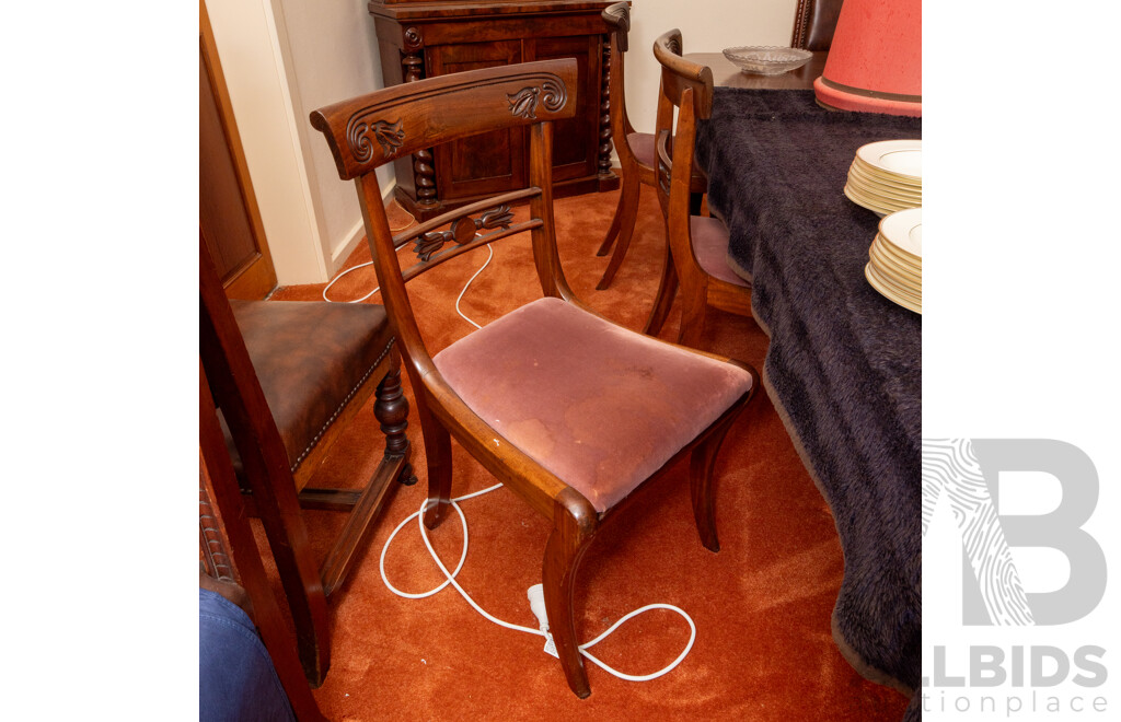 Set of Six Early Victorian Mahogany Dining Chairs
