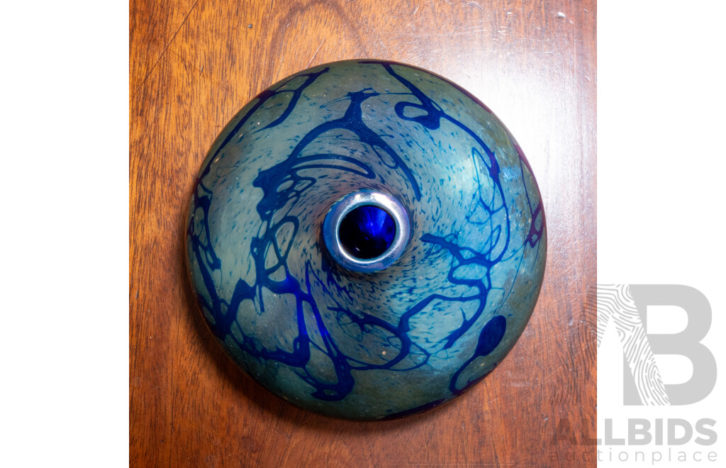 Vintage Allen Fox Art Glass Pinch Vase