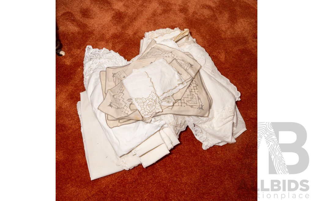 Collection of Vintage Linen and Lace