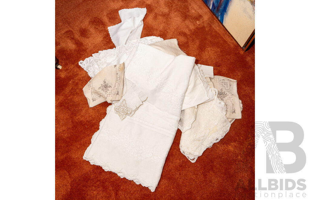Collection of Vintage Linen and Lace