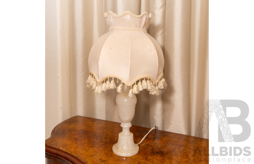 Vintage Alabaster Table Lamp