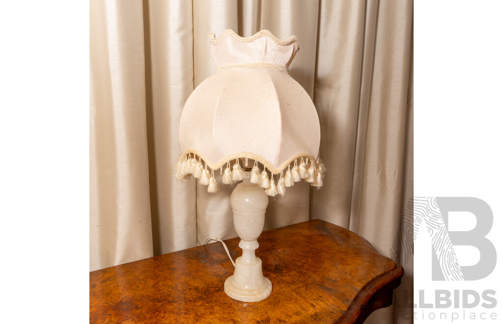 Vintage Alabaster Table Lamp