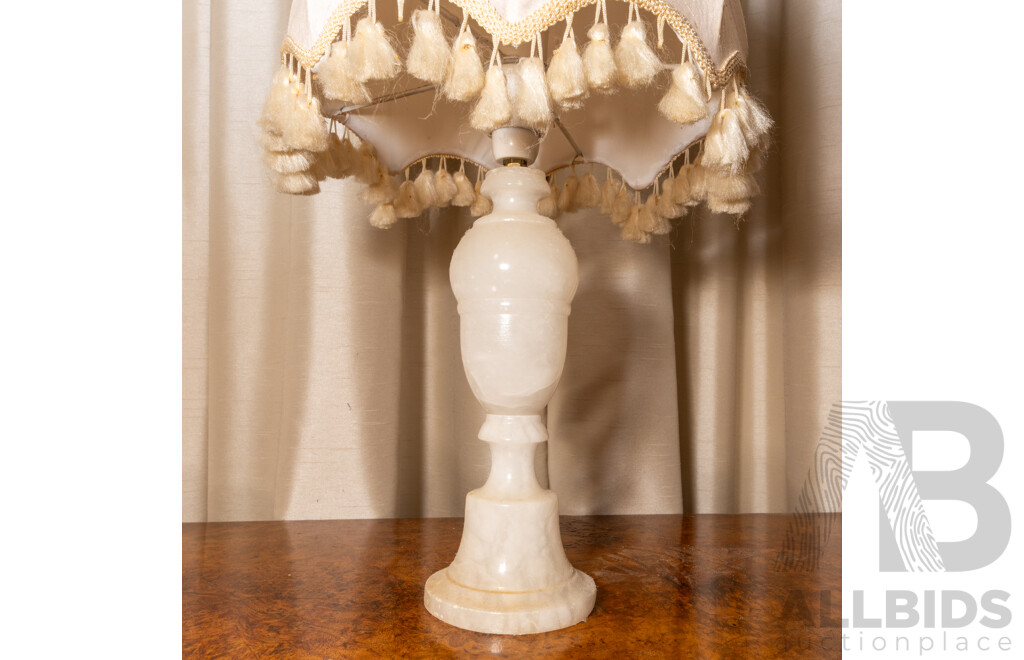 Vintage Alabaster Table Lamp