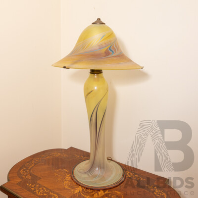 Roger Robinson Studio Art Glass Table Lamp