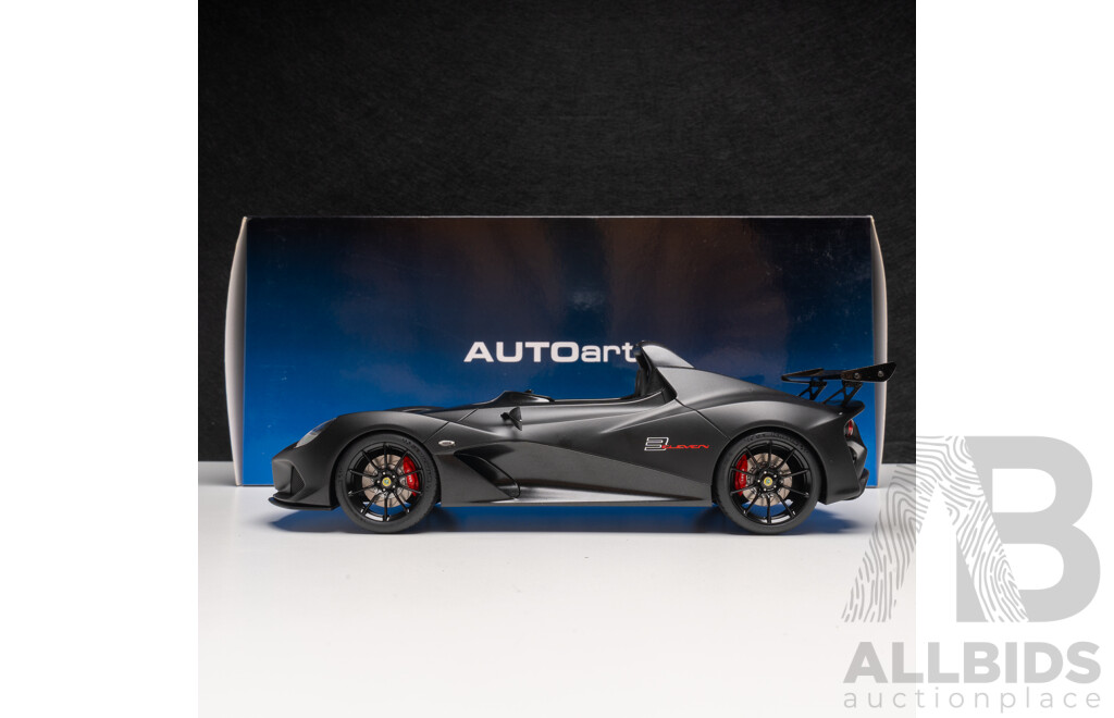 AUTOart Lotus 3-Eleven Matte Black with Gloss Black Accents 75391 1:18 Scale Model Car