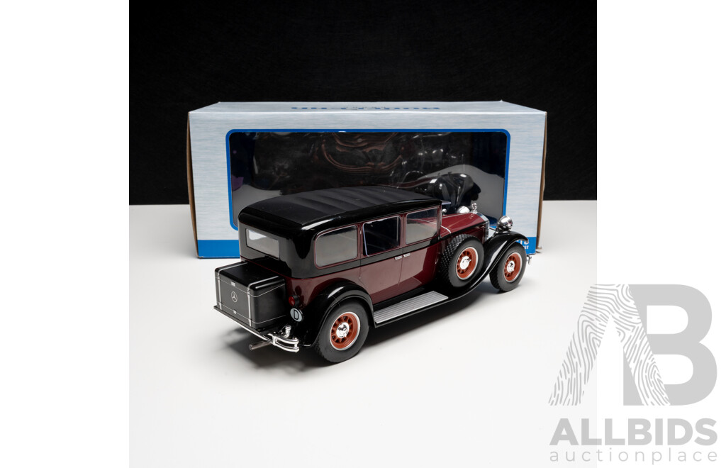 Model Car Group (MCG) 1928 Mercedes Benz Typ Nurburg 460/460K (W08) Maroon / Black 1:18 Scale Model Car