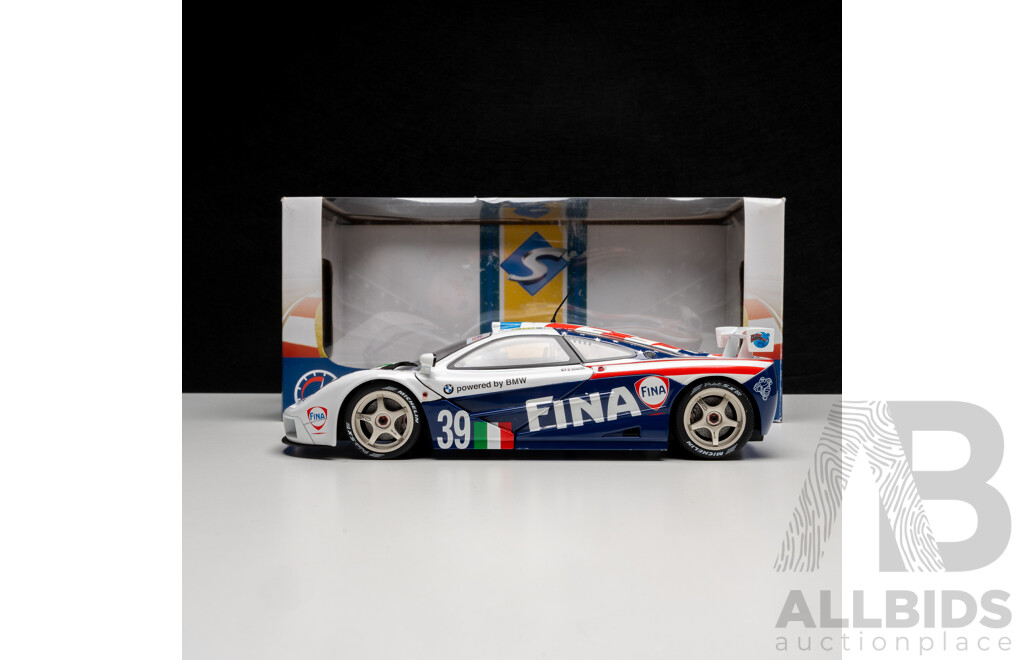 Solido 1996 McLaren F1 GTR LeMans #39 FINA Piquet / Sullivan 1:18 Scale Model Car