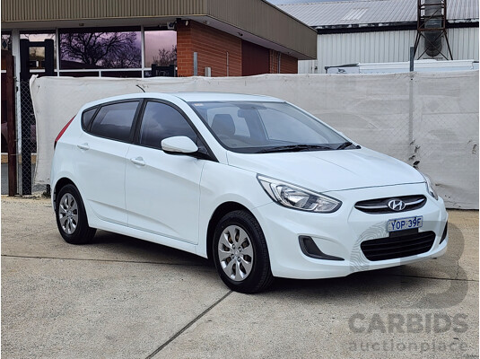 11/2017 Hyundai Accent Active RB4 MY17 5d Hatchback White 1.4L