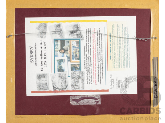 Lyn Mellady (20th Century, Australian), Garrison Church, Original Editioned & Signed Reproduction Print After Original Drawing, 34H x 41W cm (frame)