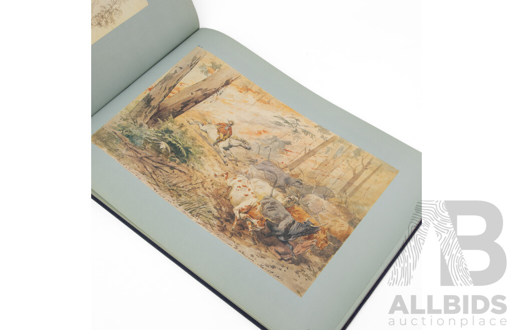 William Strutt (19/20th Centuries, British, 1825-1915), Victoria the Golden, Scenes Sketchings & Jottings From Nature, Melbourne, Vic (1850-1862), Collector's Large Format Book Published in 1980, 36L x 51W x 1D cm (dimensions)